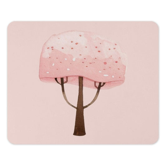 Pink Cherry Blossom Tree Mouse Pad, Watercolor Floral Mousepad, Cute Desk Accessories, Pastel Office Decor, Nature Inspired Gift Idea - Tawshia