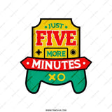 Just Five More Minutes Tote Bag, Gamer Gift, Video Game Lover, Funny Gaming Bag, Gift For Him, Gift For Her, Gamer Life Tote - Tawshia