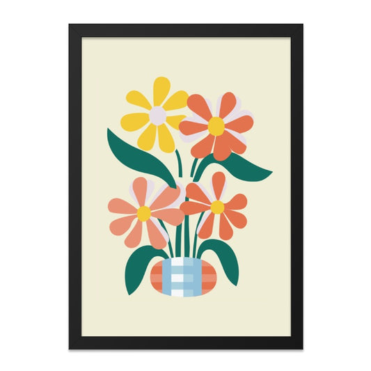 Floral Wall Art Print, Flower Bouquet Poster, Colorful Home Decor, Modern Art Print, Botanical Illustration - Tawshia
