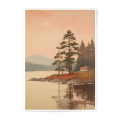 Lake House Photographic Prints, Scenic Landscape Art, Home Decor, Wall Art, Nature Photography, Serene Scenery, Cabin Print - Tawshia