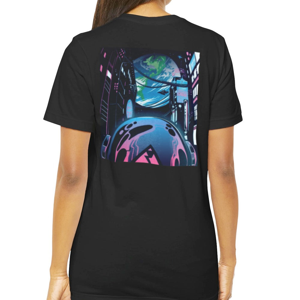 Futuristic Cityscape Sphere Back Print T-Shirt product type