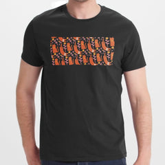 Unique Black T-Shirt with Creative Graphic Design product type