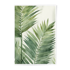 Tropical Palm Leaf Photographic Print, Green Botanical Wall Art, Nature Inspired Home Decor, Minimalist Plant Photo, Tropical Decor Art - Tawshia