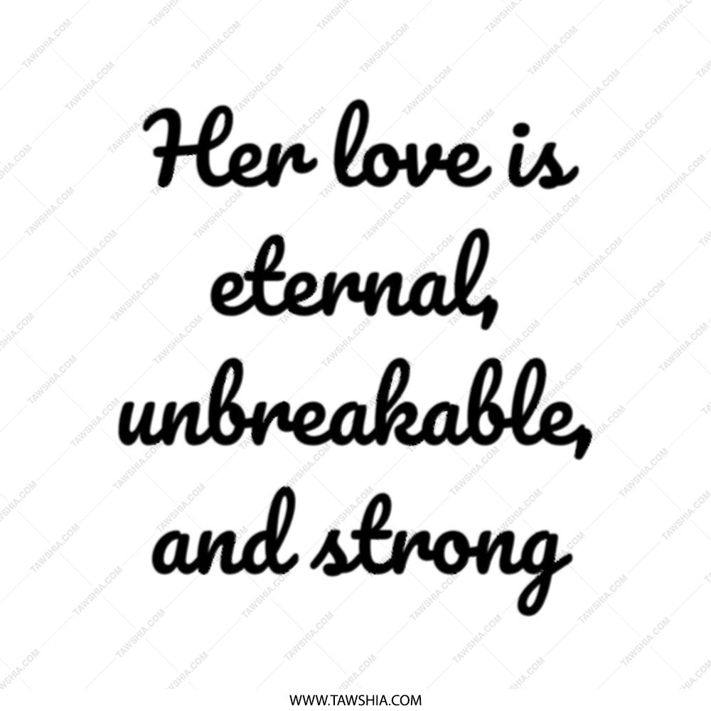 Eternal Love Tote Bag, Unbreakable Strong Tote Bag, Mom Gift Tote Bag, Gift for Wife Tote Bag, Quote Tote Bag, Elegant Tote Bag - Tawshia