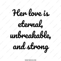 Eternal Love Tote Bag, Unbreakable Strong Tote Bag, Mom Gift Tote Bag, Gift for Wife Tote Bag, Quote Tote Bag, Elegant Tote Bag - Tawshia