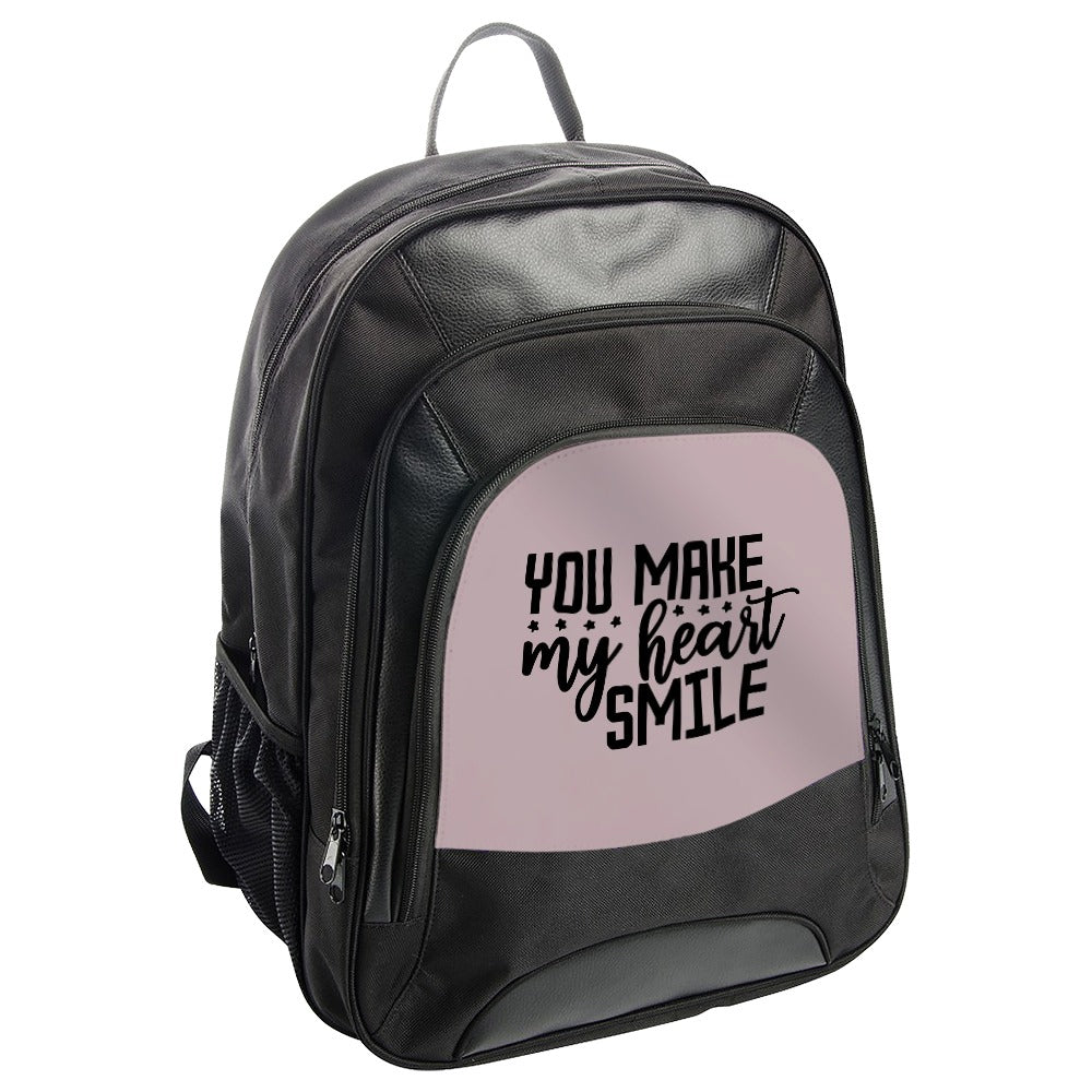 You Make My Heart Smile Backpack, Motivational Backpack, Affirmation Backpack, Positive Vibes Backpack, Gift Idea Backpack - Tawshia