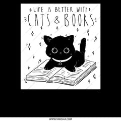Life is Better with Cats and Books Relaxing Product