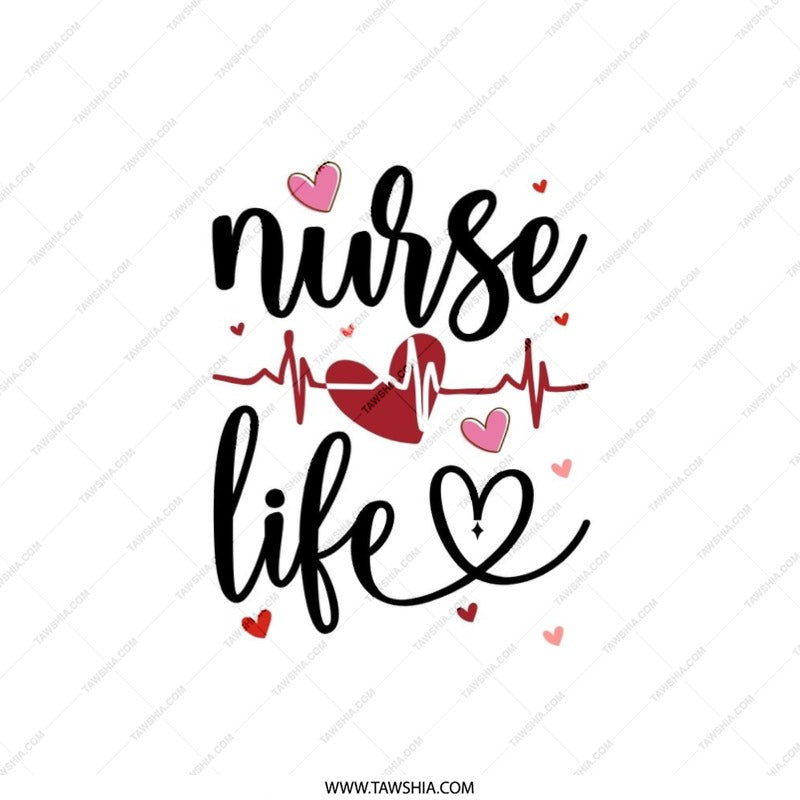 Nurse Life Pillow, Heartbeat Decor, Medical Profession Gift, Nurse Appreciation, Nursing Student Present, Cute Nurse Design - Tawshia
