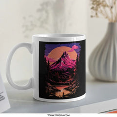 Mountain Sunset Over River Graphic Mug product