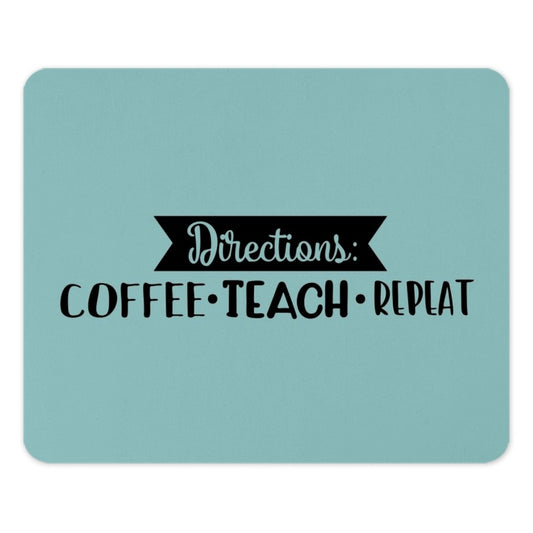 Coffee Teach Repeat Mouse Pad, Teacher Appreciation Gift, Funny Teacher Present, Back to School Decor, Unique Gift Idea, Desk Accessories - Tawshia