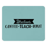 Coffee Teach Repeat Mouse Pad, Teacher Appreciation Gift, Funny Teacher Present, Back to School Decor, Unique Gift Idea, Desk Accessories - Tawshia