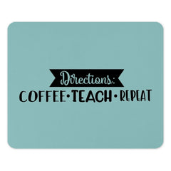 Coffee Teach Repeat Mouse Pad, Teacher Appreciation Gift, Funny Teacher Present, Back to School Decor, Unique Gift Idea, Desk Accessories - Tawshia