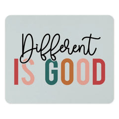 Different Is Good MousePad, Motivational Desk Decor, Positive Vibes, Office Gift, Inspirational Quote, Colorful Mouse Pad - Tawshia