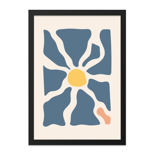 Minimalist Sun Wall Art, Abstract Flower Print, Boho Home Decor, Modern Art Print, Geometric Wall Decor - Tawshia
