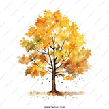 Autumn Tree Tote Bag, Watercolor Fall Design, Nature Lover Gift, Seasonal Shopping Bag, Eco Friendly Tote - Tawshia