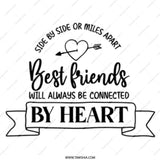 Best Friends Mug, Connected By Heart, Friendship Mug, Gift For Bestie, Long Distance Friendship, Coffee Mug, Unique Gift Mug - Tawshia