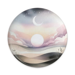 Celestial Watercolor Pinback Button, Moon Pin Button, Pastel Landscape Button, Artsy Badge, Celestial Jewelry, Aesthetic Button - Tawshia