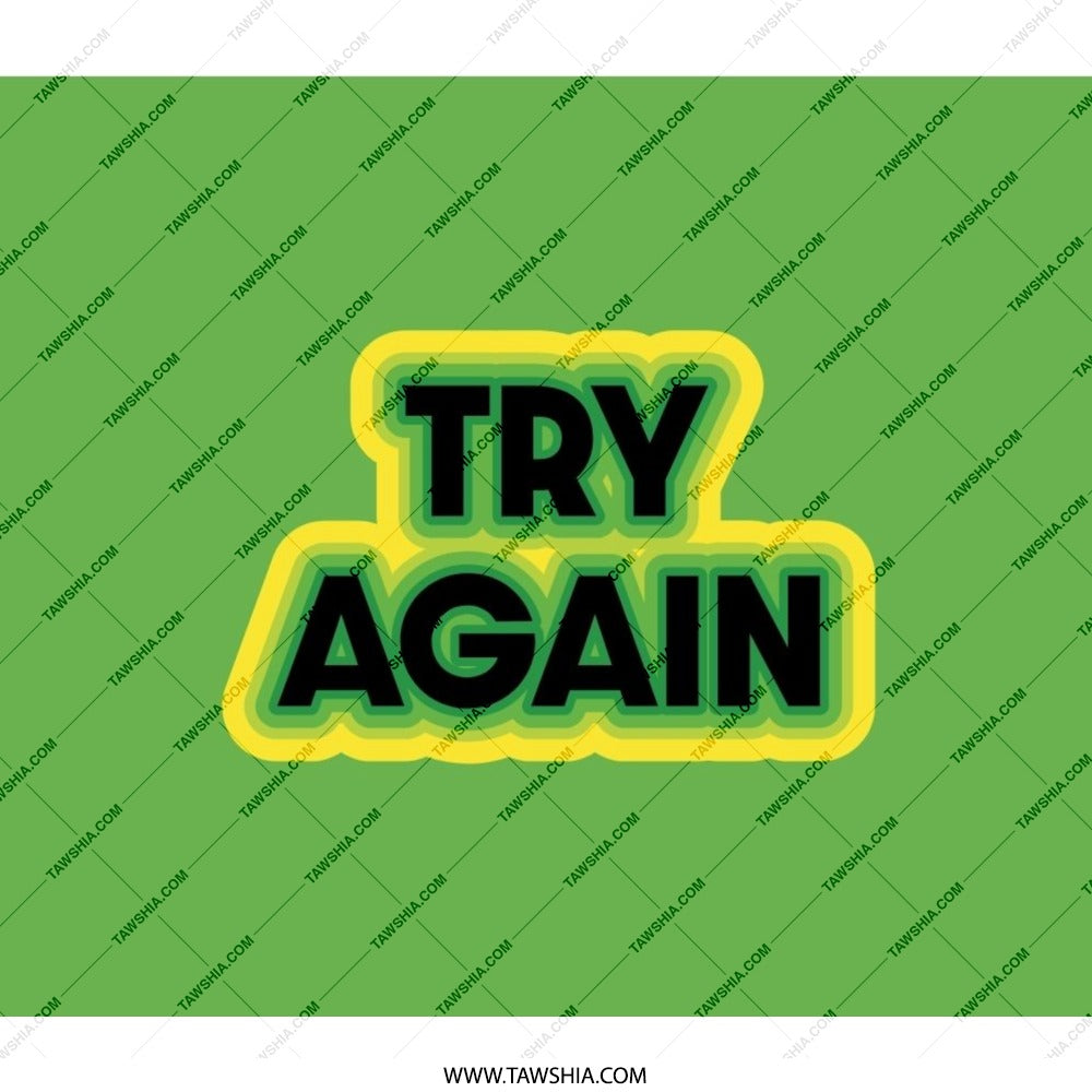 Try Again Backpack, Motivational School Bag, Inspirational Backpack for Students, Encouragement Gift, Laptop Backpack for Men and Women - Tawshia