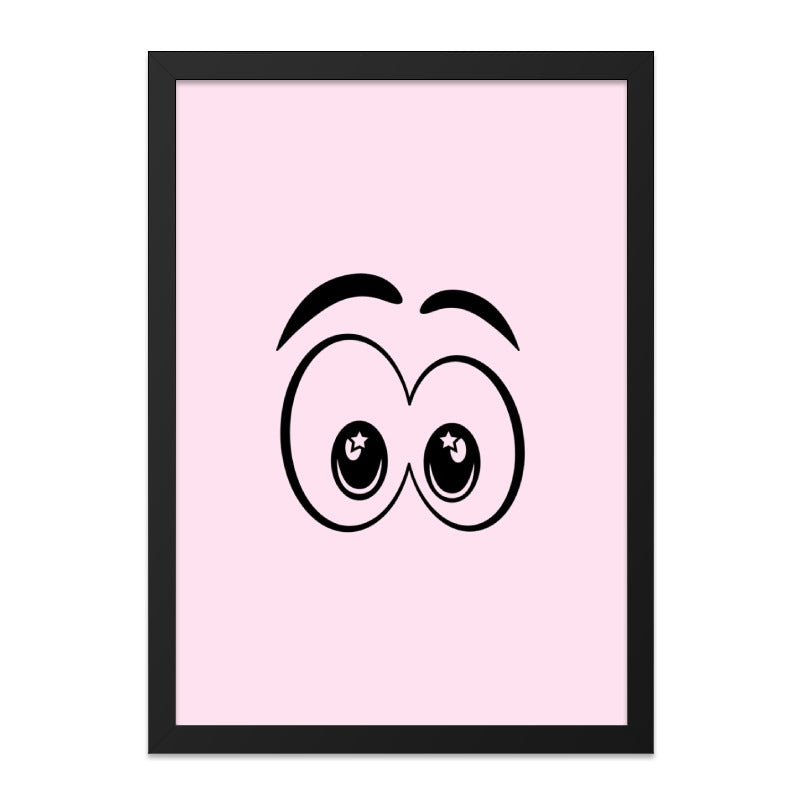 Cartoon Eyes Wall Art, Whimsical Decor, Funny Eyeballs Print, Cute Room Decor, Playful Art Print, Eye Illustration, Star Eyes Art - Tawshia