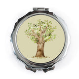 Tree Pocket Mirror, Cute Tree Art, Smiling Tree Mirror, Nature Lover Gift, Portable Mirror, Compact Mirror, Pocket Accessory - Tawshia