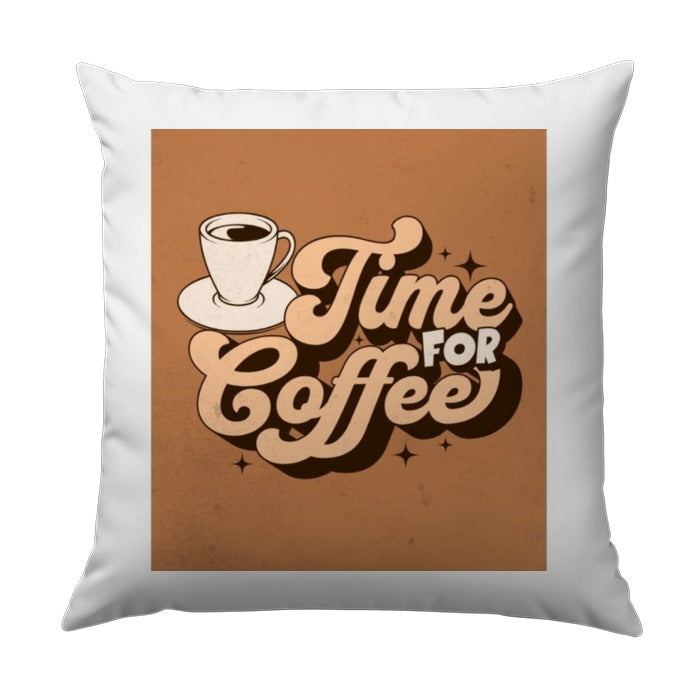 Time For Coffee Pillow, Retro Pillow, Coffee Lover Pillow, Cafe Decor, Kitchen Pillow, Decorative Pillow, Trendy Pillow, Home Decor - Tawshia