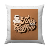 Time For Coffee Pillow, Retro Pillow, Coffee Lover Pillow, Cafe Decor, Kitchen Pillow, Decorative Pillow, Trendy Pillow, Home Decor - Tawshia