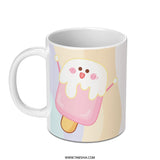 Cute Ice Cream Mug, Kawaii Foodie Gift, Pastel Aesthetic Coffee Mug, Dessert Lover Present, Summer Drinkware, Sweet Treat, Novelty Mugs - Tawshia