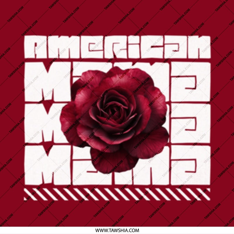 American Mama with Red Rose Print product type