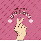 Mini Heart Pocket Mirror, Big Love Hand Gesture, K Pop Inspired Gift, Cute Compact Mirror, Aesthetic Mirror, Purse Mirror - Tawshia