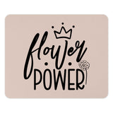 Flower Power Mouse Pad, Cute Crown Mousepad, Floral Office Decor, Fun Desk Accessory, Empowering Girl Boss Gift, Motivational Quote - Tawshia