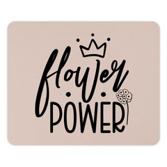 Flower Power Mouse Pad, Cute Crown Mousepad, Floral Office Decor, Fun Desk Accessory, Empowering Girl Boss Gift, Motivational Quote - Tawshia