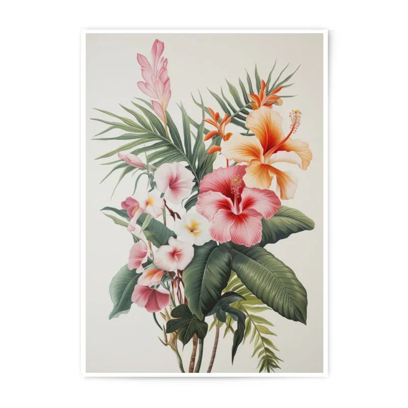 Tropical Flower Photographic Print, Hibiscus Art, Botanical Wall Decor, Exotic Floral Artwork, Hawaiian Decor - Tawshia