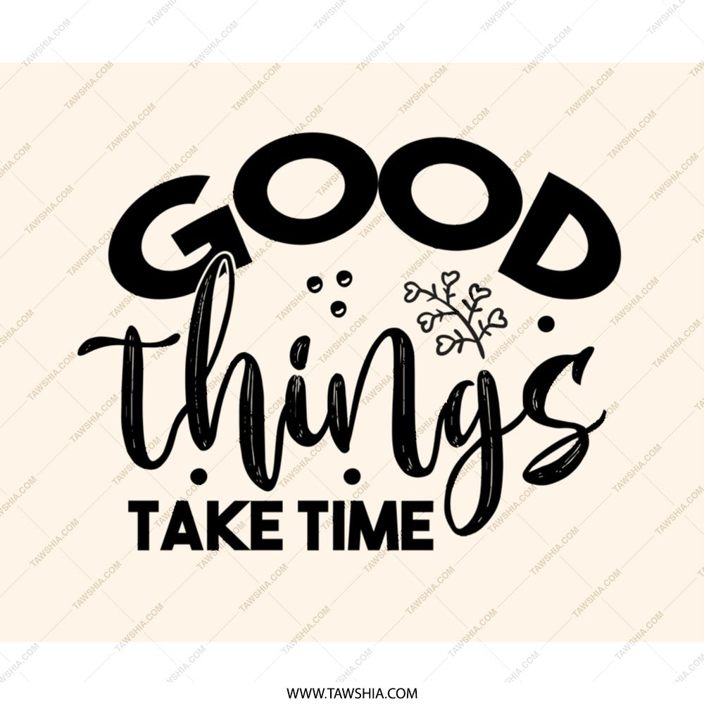 Good Things Take Time Mouse Pad, Floral Mousepad, Motivational Desk Decor, Inspirational Gift, Office Accessories, Aesthetic Mouse Pad - Tawshia