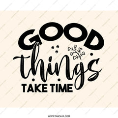 Good Things Take Time Mouse Pad, Floral Mousepad, Motivational Desk Decor, Inspirational Gift, Office Accessories, Aesthetic Mouse Pad - Tawshia