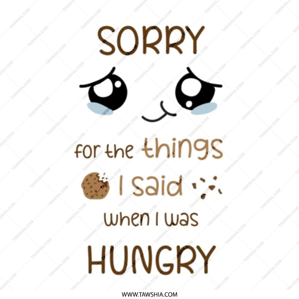 Sorry I Was Hungry Tote Bag, Kawaii Foodie Humor, Cute Grocery Bag, Novelty Gift, Snack Lover, Reusable Shopping Bag - Tawshia