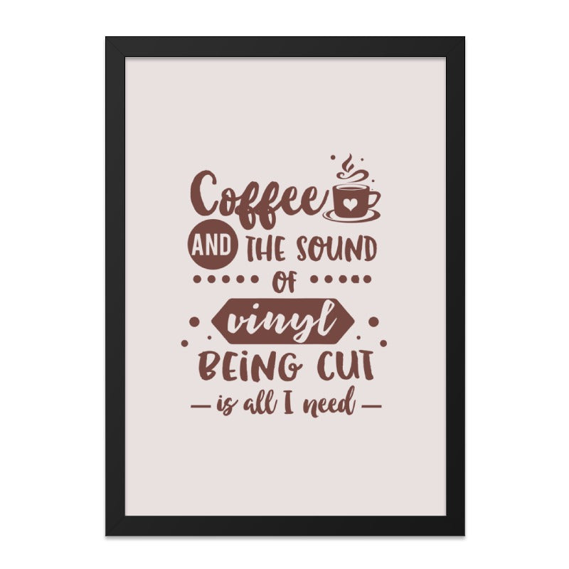Coffee Vinyl Sound Wall Art, Music Lover Print, Coffee Lover Decor, Minimalist Design, Home Decor, Gift for Vinyl Collectors - Tawshia