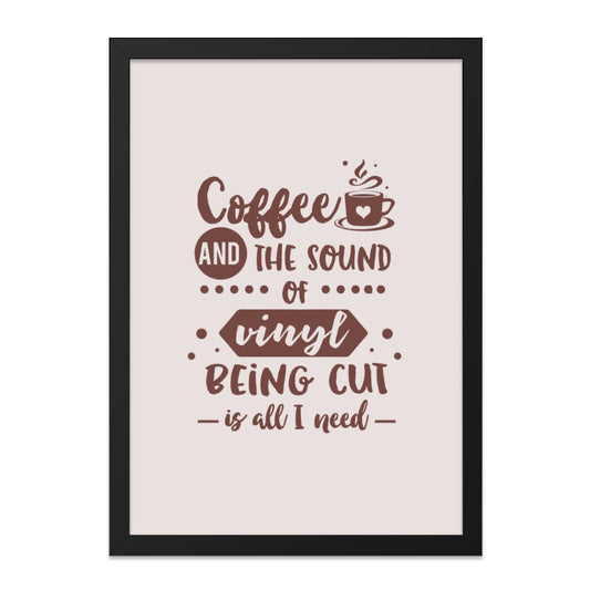 Coffee Vinyl Sound Wall Art, Music Lover Print, Coffee Lover Decor, Minimalist Design, Home Decor, Gift for Vinyl Collectors - Tawshia