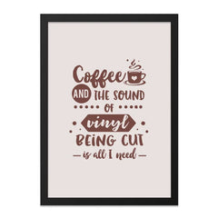 Coffee Vinyl Sound Wall Art, Music Lover Print, Coffee Lover Decor, Minimalist Design, Home Decor, Gift for Vinyl Collectors - Tawshia