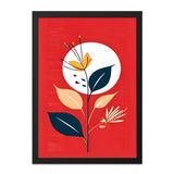 Abstract Floral Wall Art, Red Botanical Print, Modern Art Poster, Flower Wall Decor, Home Decor Art, Contemporary Wall Art (138 characters) - Tawshia