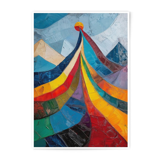 Abstract Mountain Photographic Print, Rainbow Art Print, Colorful Wall Decor, Modern Art Print, Home Decor, Office Decor - Tawshia