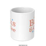 Books and Coffee Mug, Reader Mug, Coffee Lover Mug, Book Lover Gift, Gift for Bookworm, Reading Mug, Bookish Mug, Tea Cup - Tawshia