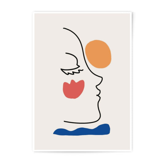 Abstract Face Photographic Print, Minimalist Art Print, Line Art Poster, Modern Wall Decor, Contemporary Art, Home Decor, Aesthetic Art - Tawshia