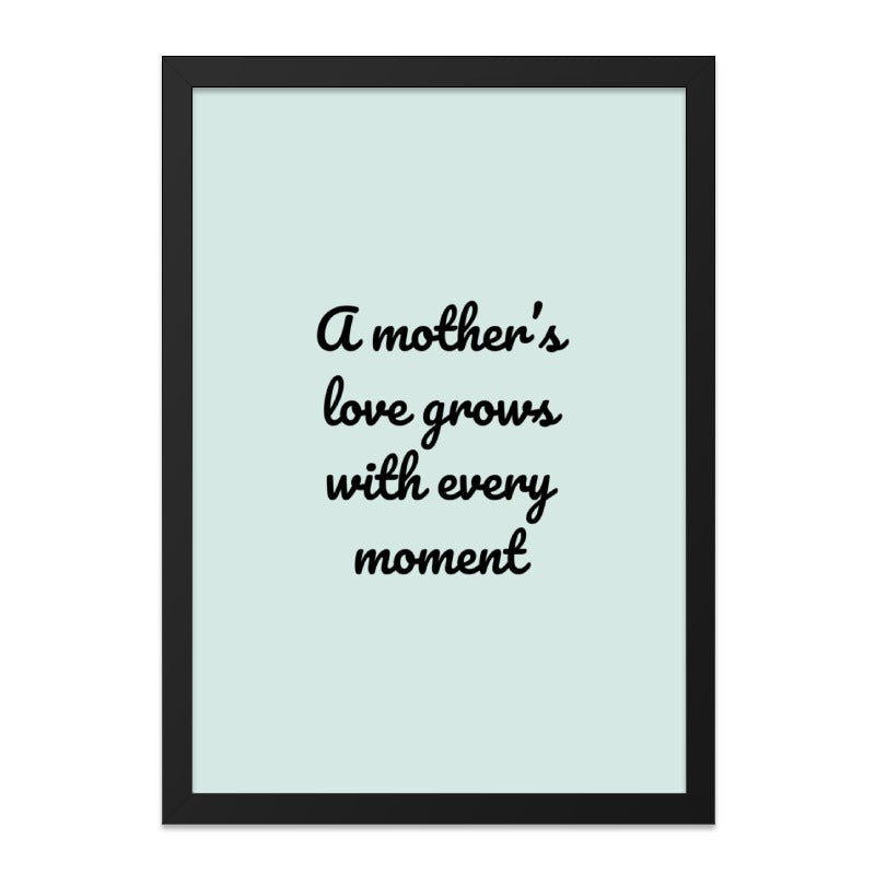 Mother's Love Wall Art, Quote Art Print, Mother's Day Gift, Family Room Decor, Inspirational Saying, Home Wall Decor - Tawshia