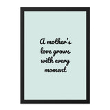 Mother's Love Wall Art, Quote Art Print, Mother's Day Gift, Family Room Decor, Inspirational Saying, Home Wall Decor - Tawshia