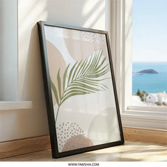 Tropical Leaf Wall Art, Abstract Botanical Print, Boho Home Decor, Modern Art, Palm Leaf Art, Neutral Wall Decor, Minimalist Wall Art - Tawshia