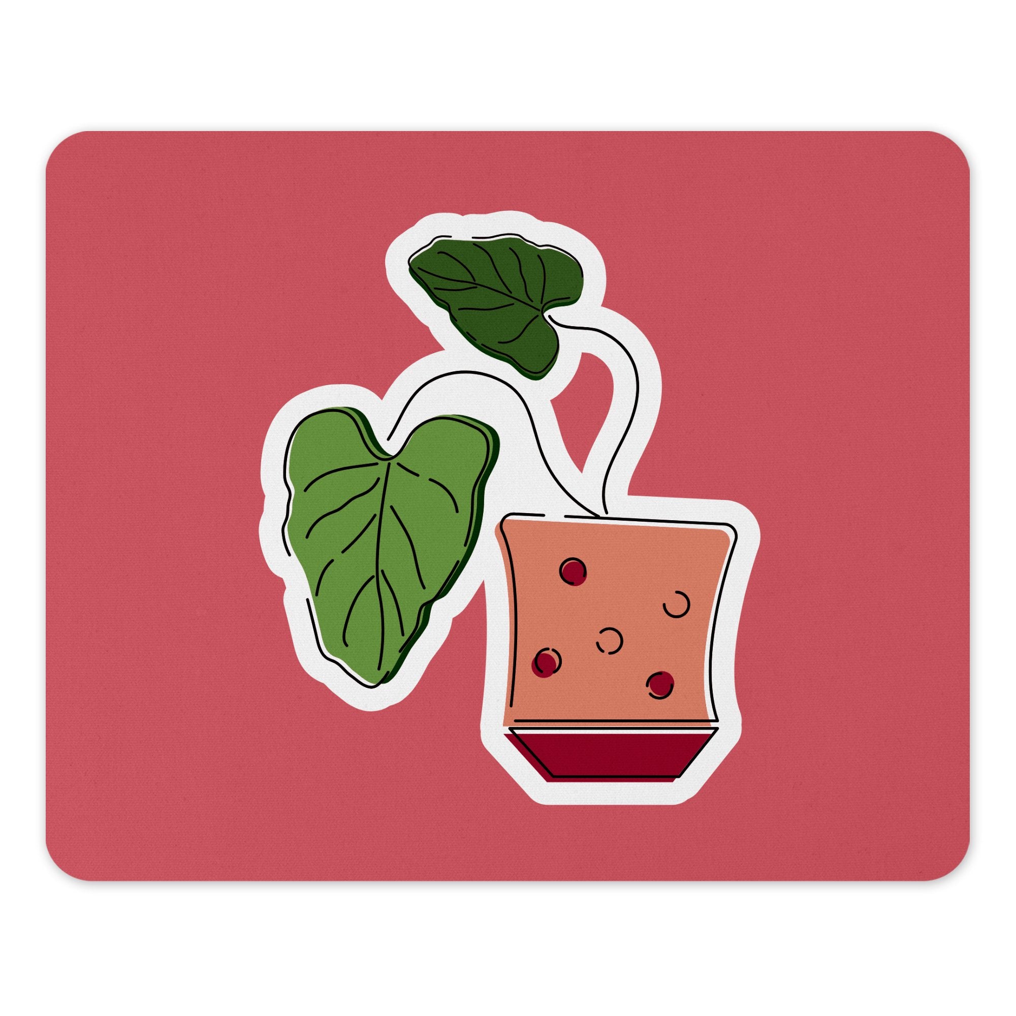 Colorful Plant Illustration on Reddish Background product type