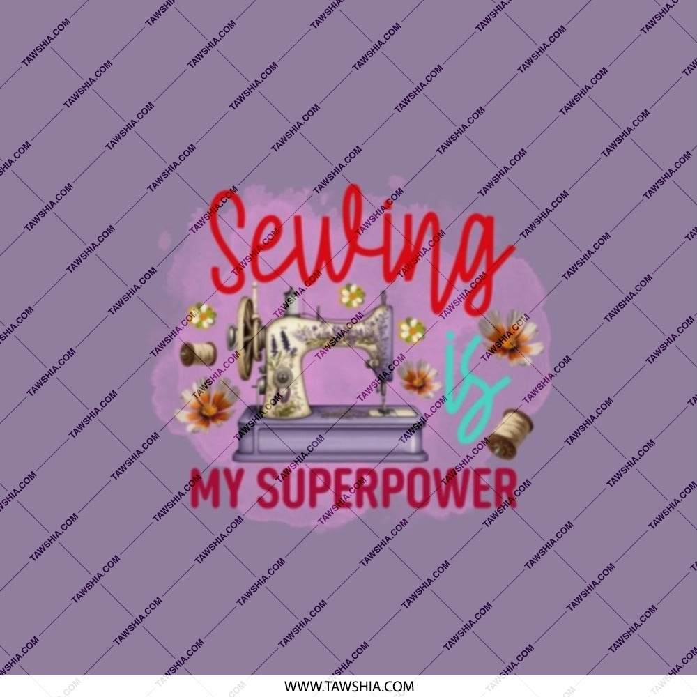 Sewing Is My Superpower Pocket Mirror, Dressmaker Gift, Seamstress Mirror, Sewing Machine Compact Mirror, Cute Sewing Gift - Tawshia