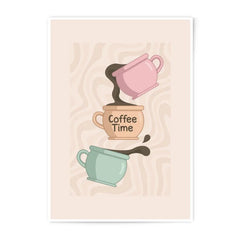 Coffee Time Photographic Print, Cafe Art Print, Kitchen Decor, Coffee Lover Gift, Cute Cup Art, Minimalist Wall Art, Home Decor - Tawshia