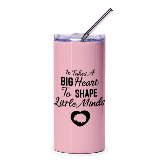 Teacher Appreciation Tumbler, Big Heart Little Minds Tumbler, Gift for Teachers, Teacher Tumbler, Pink Tumbler, Back to School Tumbler - Tawshia