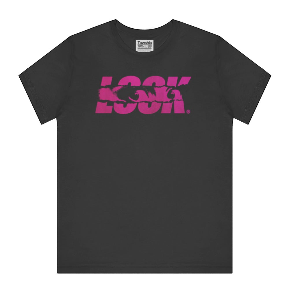 LOOK Graphic Print Black Crew Neck T-Shirt product type